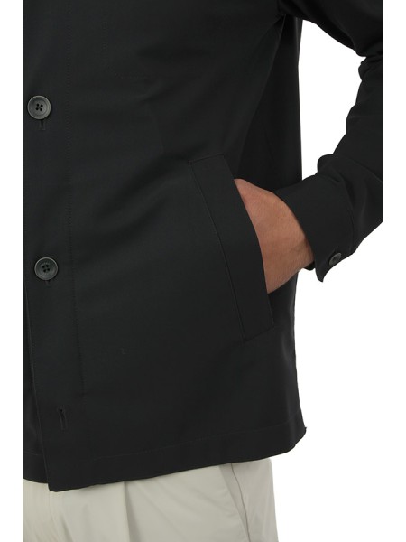 Giacca Herno Shacket In Light Scuba Blu Navy